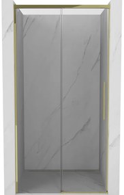 Mexen Rox, posuvné sprchové dvere 105 cm, číre sklo, zlatý profil, 8C2-105-000-50-00