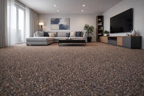 Betap, Metrážny koberec Virtuose 97, na mieru, šíře 4m, hnedá, filc, chodba / predsieň