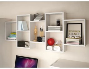 Nástenná polica TRIO 65x161 cm biela