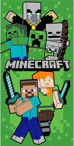 Jerry Fabrics Detská osuška s potlačou - Minecraft - Let's survive | 70 x 140 cm