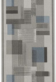 Koberce Breno Behúň LISTRA 97, šíře role 67 cm, sivá, viacfarebná
