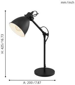 Eglo 49469 - Stolná lampa PRIDDY 1xE27/40W/230V