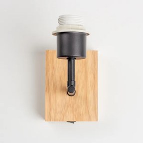 Brilagi - Nástenné svietidlo BOBO WOOD 1xE27/25W/230V dub/čierna/ružová