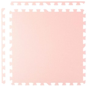 Ricokids veľká penová podložka na puzzle 60x60 cm 4 ks broskyňová a biela