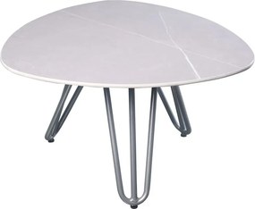 Záhradný odkladací stolík s doskou z kameňa 68x67,5 cm Emilia – Garden Pleasure