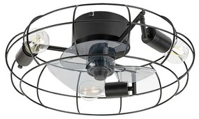 Rabalux 71043 stropný ventilátor so svetlom Cadmus, čierna