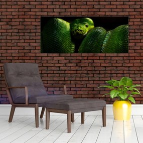 Obraz - Zelený had (120x50 cm)
