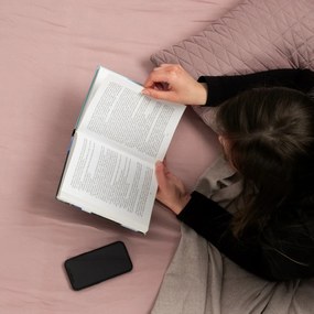 MAKOSATÉNOVÉ PRESTIERADLO NOVA 160X210 CM PÚDROVO RUŽOVÉ
