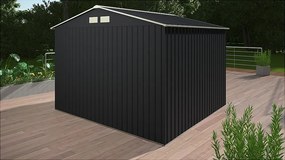 Záhradný domček plocha 277 x 255 cm (šedá)