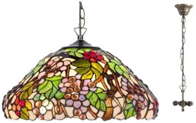 Vitráž závesné svietidlo VINIČ Ø40 E*2