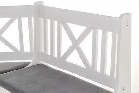 Rohová jedálenská lavica X1 Biela