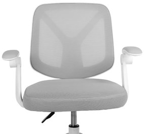 Detská otočná stolička Neoseat JUNI 010 s podnožou — látka, sivá