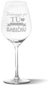Sablio Pohár na víno Ďakujem za tú najlepšiu babičku: 49 cl