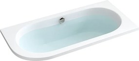 BPS-koupelny Akrylátová asymetrická vaňa na vstavanie HYD-EBI140P-VEST 140x75 cm PRAVÁ, biela