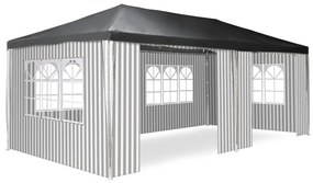 Garthen 71702 Záhradný párty stan - 3 x 6 m, antracit + 6 bočníc
