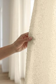 Záves na riasiacu pásku DREAMY BOUCLE béžový Rozmer: 140x300 cm