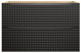 Závěsná skříňka Luxor Black se zápustným umyvadlem 70 cm černá