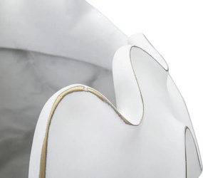 Dizajnový kvetináč Gaspeau Lines 44 cm biely