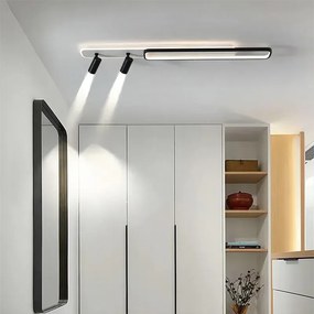 Toolight Toolight, LED stropné svietidlo s bodovými reflektormi 100cm, 45W, 4000K, APP1438-C, čierna-biela, OSW-00967