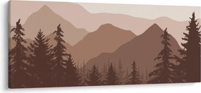 Obraz - Hnedé pohorie N⁰2 (120x50 cm)