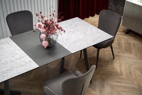 Rozkladací jedálenský stôl Tiziano - sivá / tmavosivá
