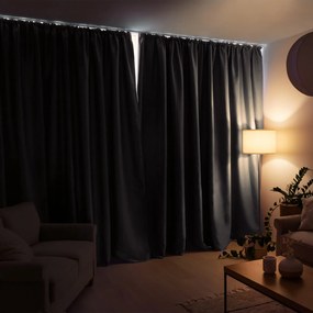 Goldea zatemňovací záves blackout so saténovým leskom - sivý 270x240 cm