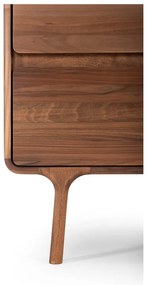 Hnedá komoda z orechového dreva 90x90x45 cm Fawn – Gazzda