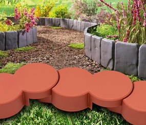 Bluegarden Bluegarden, palisáda z PVC na okraj trávnika 200 cm 12ks HD 7095, terracotta, OGR-68409