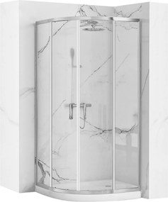 Štvrťkruhový sprchový kút REA LOOK 80x80 cm, chróm/transparent - bez vaničky