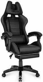 Hells Herná stolička Hell's Chair HC-1039 Black Fabric