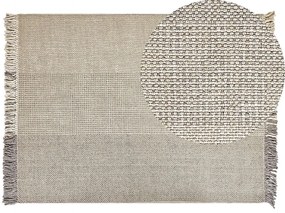 Vlnený koberec 140 x 200 cm sivý TEKELER Beliani