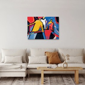 Obraz - Abstrakcia mužov (70x50 cm)