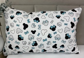 INTERMEDIC SK Detská bavlnená obliečka na vankúš Mickey Mouse tyrkys 45x65 cm – 100 % bavlna