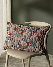 Karin - jednoduchá obliečka, 60x40cm farba produktu viacfarebná látka zapletaná, vzorované