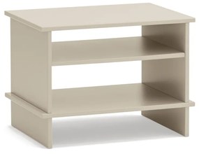 Krémovobiely nočný stolík s poličkami Inari – Teulat