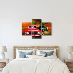 Obraz - Retro závodné autá (90x60 cm)