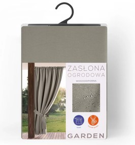 ZÁHRADNÝ VODEODOLNÝ ZÁVES NA PÁSKE GARDEN 155X200 CM TMAVOBÉŽOVÁ