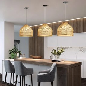 Immax 08264L - Luster na lanku PELO 1xE27/40W/230V pr. 40 cm ratan