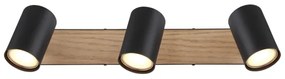 Globo 57911-3BW - Bodové svietidlo ROBBY 3xGU10/35W/230V čierna/hnedá