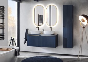 Koupelnová sestava SantaFe s umyvadly, zrcadly a skříňkami 120 cm tmavě modrá