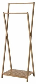Bambusový vešiak na oblečenie Compactor Bamboo, dvojitý