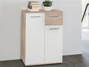 Skrinka so zásuvkou Jacky, dub sonoma/biela%