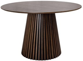Jedálenský stôl Ali Wood 120cm tmavý dub kruhový