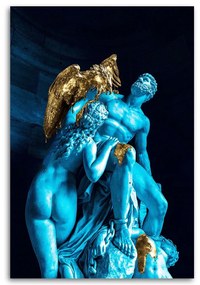 Gario Obraz na plátne Modré postavy a zlatý vták - Gab Fernando Rozmery: 40 x 60 cm