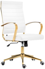 Design-Shop Kancelárska stolička Havanna - koženka - Biela