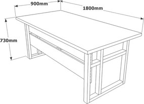 Pracovný stôl Mnem Walnut