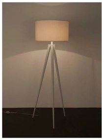 Biela stojacia lampa Zuiver Tripod, ø 50 cm