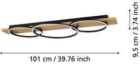 Eglo 99468 - LED Stropné svietidlo BOYAL 2xLED/12W/230V + LED/12W