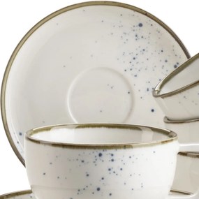 Mäser 8-dielna súprava šálok na kávu Pintar White modré bodky