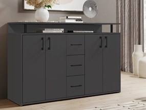 Komoda Drift, antracitová šedá